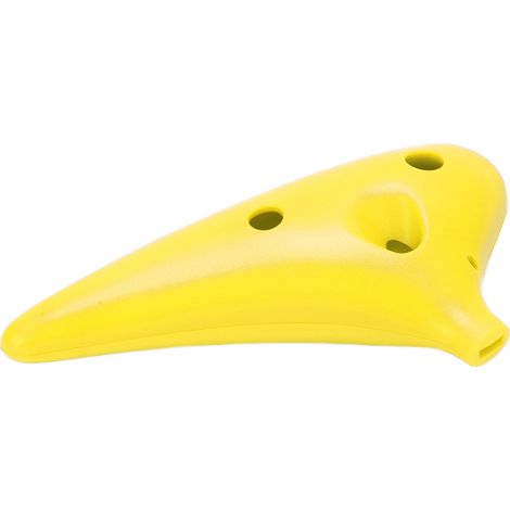 Ocarina en plastique ABS en Do, 12 trous pour débutants et musiciens - Modèle jaune (1/5)