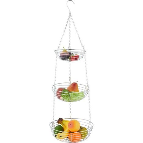 Frutero colgante en plata