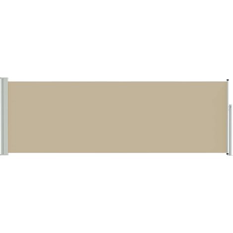 Toldo lateral retráctil Beige 500 x 100 cm Poliéster vidaXL