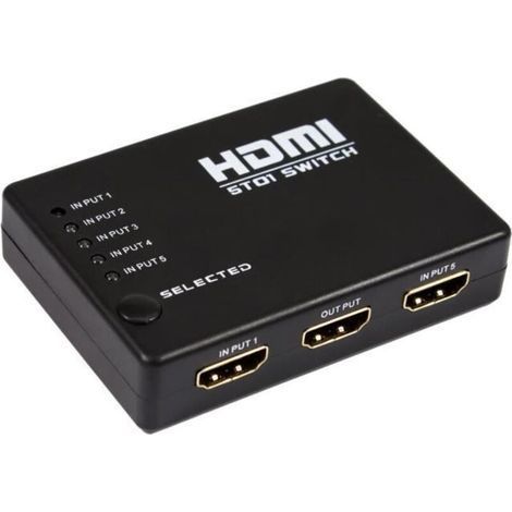 Switch HDMI - Link-e - 5 porte - Amplificatore integrato - FULL HD - Compatibile con 3D (1/4)