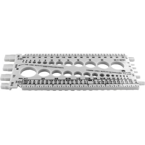 Gabarit de mesure des diamètres de boulons – Amplitude de mesure 0-50mm – Pour boulons M3 à M12 – Précision 0,1mm