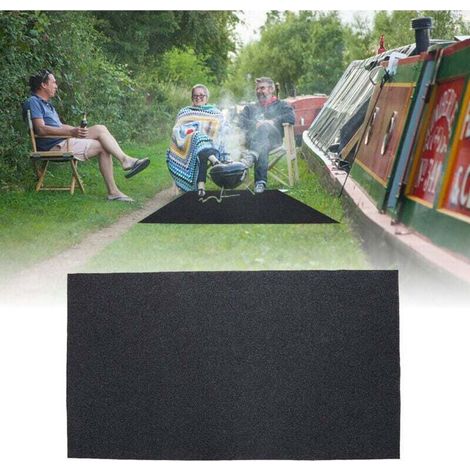 Patio Floor Mat, Fireproof, Heat Resistant, Gas Grill Floor Protector Mat MUMU (1/4)