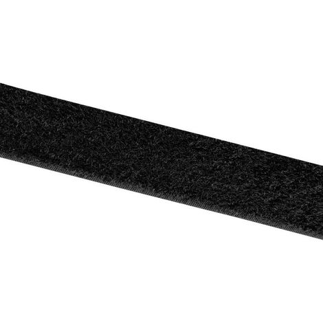VELCRO® E00102533011425 Bande auto-agrippante à coller partie velours (L x l) 25000 mm x 25 mm noir 25 m (1/2)