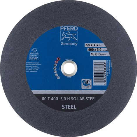 PFERD Labortrennscheibe T 400x3,0x32 mm Leistungslinie SG LAB STEEL für Stahl (1/5)