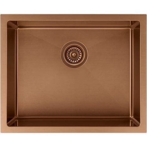 Lavello da cucina singolo 550 mm - rame spazzolato - Ohia