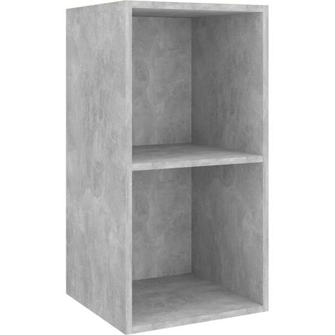 Mobile TV multimediale mensola TV credenza TV sala da pranzo soggiorno camera da letto montaggio a parete 37 x 37 x 72 cm legno ingegnerizzato grigio 020027761