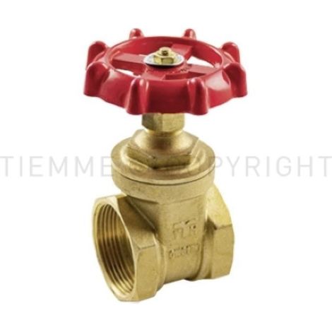 Valvola a saracinesca 1 1/2 pollice pn16 passaggio ridotto femmina iso 228 tiemme 2950095
