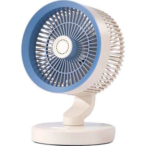 (Bleu) Ventilateur de bureau/mural à circulation d'air, ventilateur de refroidissement silencieux télécommandé, adapté à une utilisation à domicile et au bureau. (1/5)