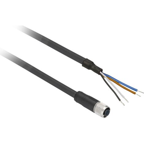 OsiSense XZ - connecteur pré-câblé - droit femelle - M12 - 5 broches - 5m (XZCP1164L5)