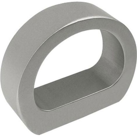 Bouton alu - Hauteur : 25 mm - Décor : Argent - Matériau : Aluminium - Section : 16 x 30 mm - FOSUN
