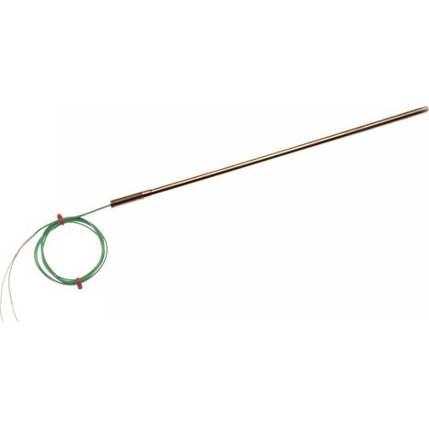 Thermocouple type K Ø 2mm, L 150mm, +1100°C max à Fiche mâle miniature ( Prix pour 1 ) (1/2)