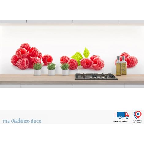 Crédence : Framboises - Alu composite - 120 - 60 (1/3)