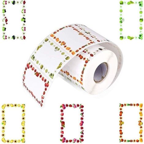 250 Pièces Autocollant D'étiquette de Fruits, Confiture Autocollants Auto-Adhésifs, Étiquettes de Congélateur, Cadeaux de Confitures Ideal Pour Les Bocaux de Confiture (1/5)