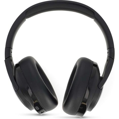 Nedis Drahtlose Over-Ear-Kopfhörer / Batterie 1 Betriebszeit Standardnutzung: 1680 min / Eingebautes Mikro / Drücken Sie Strg / Hybrid (ENC + ANC) / Stimmkontrolle / Lautstärke-Regler / Schwarz
