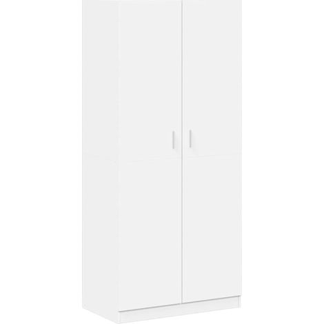 Wardrobe White 90x52x200 cm Engineered Wood vidaXL (1/5)