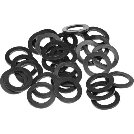 Caoutchouc Plat Rondelles 30mm OD 20mm ID 2.3mm Épaisseur pour Tuyau Eau Tube Paquet de 30 (1/4)