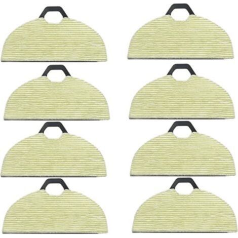 Lot de 8 lingettes de rechange pour balai aspirateur Shark RV2002WD, lingette réutilisable pour sols durs, lingette douce en microfibre, idéale pour les surfaces humides (1/5)