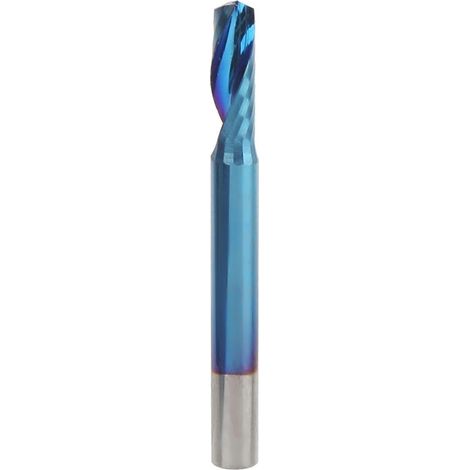 Fräser Einschneider Spiralfräser Nano Blau Beschichtung Oberfräser CNC-Schneidwerkzeug 4x12x40