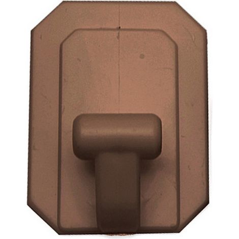 Gancio Adesivo Gigante In Plastica Marrone - 25 Pz (1/2)