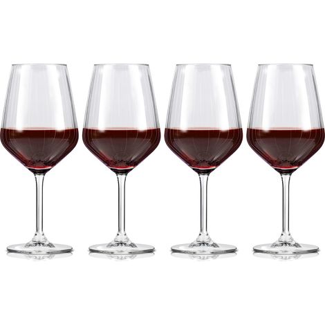 Verres à Champagne - Verrerie de 4 Pièces - Verre a Pied pour Vin, Champagne et Prosecco - Flute Champagne Verre - Ensemble de Verres Compatibles Lave-Vaisselle (1/5)