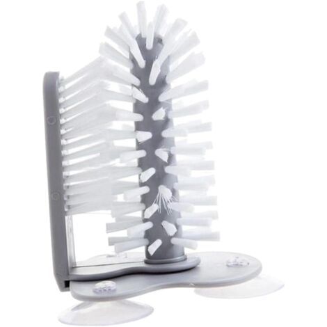 BUNTHAUS Brosse nettoyante pour Bouteilles Lavegobelets en Verre avec Base d'aspiration Tasse Bouteille en Verre Debout pour évier Cuisine, Bar (1/5)