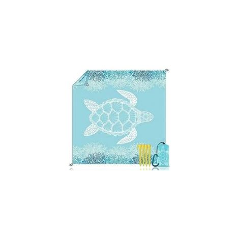 Couverture de plage légère et imperméable, grande taille, pliable et idéale pour les voyages et le camping (1/5)
