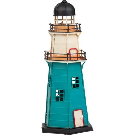 Faro hucha de metal azul 13.5x12x30 (1/5)
