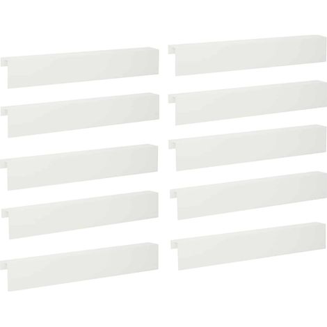 Garden Cover Profile 10 pcs 100 x 10 x 15 cm Steel White vidaXL