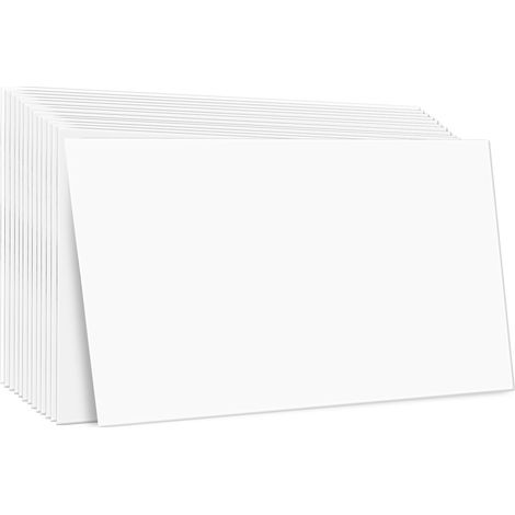 Deckenplatten, 10er-Pack, 60 x 60 cm, starre PVC-Schaumstoffplatten, feuerfest, flexibel und einfach zu montieren, Deckenverkleidung für Wohn- und Büroräume, glatt weiß (1/5)