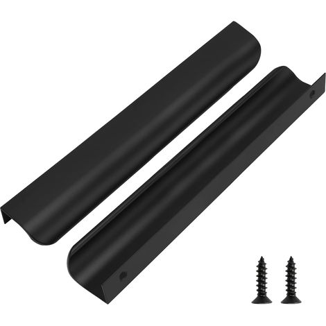 Lot de 5 Poignee de Meuble Cuisine Entraxe 192mm Poignée Meuble Invisible Noir, Poignée Cuisine en Alliage d'Aluminium Poignée Tiroir (1/5)
