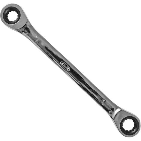 Chiave a cricchetto jbm 14x15 mm doppia estremità denti fini