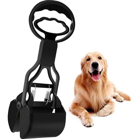 1 pelle à crottes d'animaux noire, pelle incassable, résistante aux déjections canines-AquaForge