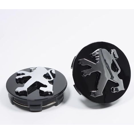 Enjoliveurs de roue / autocollants, caches-moyeu pour Peugeot 301, 307, 308, 408, 508, 3008, 4008, 206 (60 mm), accessoires pour jantes (4 pièces) (1/4)