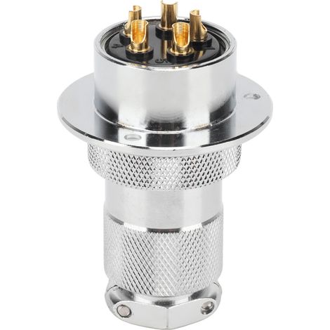 Connecteur de prise aviation 30 mm, adaptateur d'alimentation électrique pour machines et équipements, 5 broches (1/5)