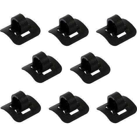 8 Pieces Cable C-Clips Cycling 21X20mm Bike Brake Cable Tube Guide Aluminum Alloy Fastener With 3M Bike Carrier Cable Buckle for Brake Cable Shifting (1/4)