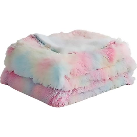 Couverture en laine de mouton sherpa - couverture polaire confortable - couverture en laine pour canapé et lit - 127 x 152 cm (1/5)