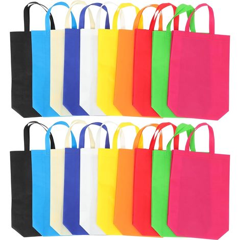 Lot de 30 sacs courses pliables en non-tissé , réutilisables et munis poignées , pour la maison l'ex
