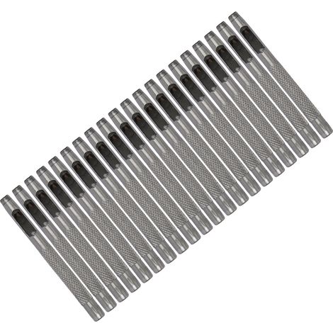 20-teiliges Lederlocher-Set aus hochhartem Kohlenstoffstahl, DIY-Hohllocher-Set mit Rundlochstanze für Ledergürtel (4,5 mm / 0,18 Zoll) (1/5)