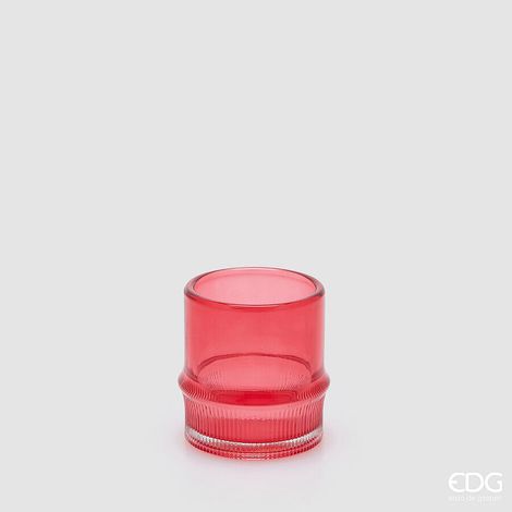 EDG Enzo De Gasperi Portacandela Anello Rosso H8 Ø7 cm – Decorazione di Natale (1/4)