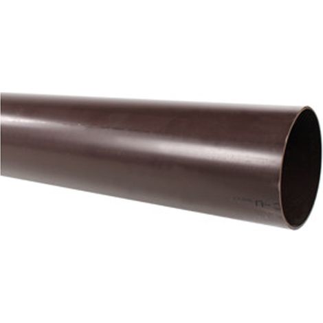 First Plast – Tube de descente gouttière 16 – Ø50 marron – Longueur 4 mètres – Raccord pour gouttière – Certification UNI EN 607 (1/3)