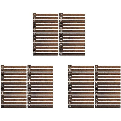 78-teiliges Set Schallplatten-Trennwände aus Holz, alphabetische Vinyl-Schallplatten-Aufbewahrungstrennwände AZ, Schallplattenhalter-Organizer-Anleitungen-JXLGV (1/5)