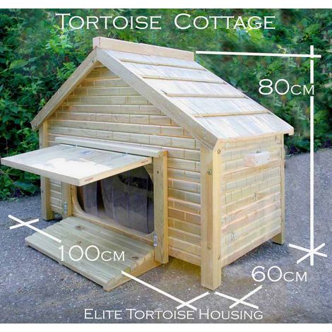 Buttercup Tortoise Cottage - Solid Thick Marine Grade Ply - L100 x W60 x H80 cm