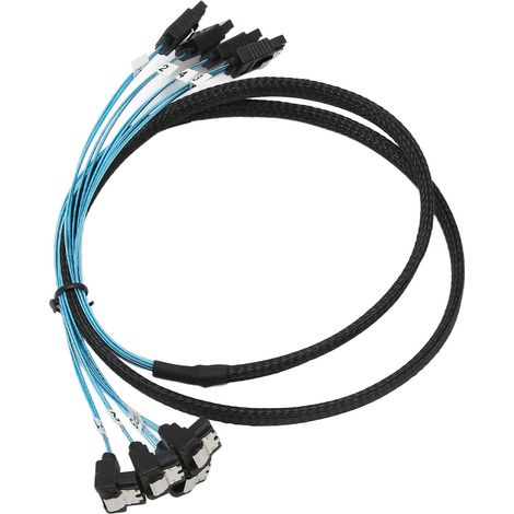 Câble Mini SAS 4x SATA vers 4x SATA, double blindage, 6 Gbps, longueur 0,5 m/1,6 pi. (1/5)