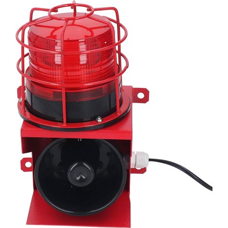 Alarme Sonore et Lumineuse Industrielle 115 DB, Protection IP65, Montage Mural Stroboscopique LED, Voyant D'avertissement Stroboscopique D'urgence, Alarme Extérieure Adaptée (1/5)