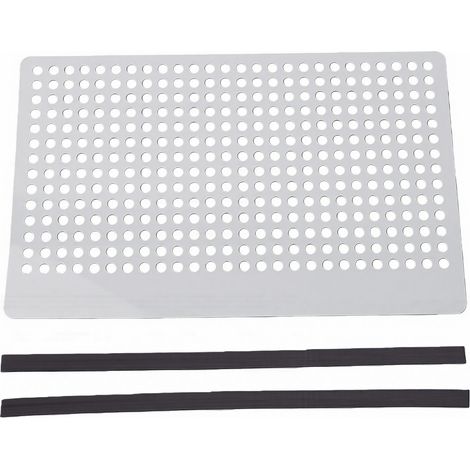 Protège-skimmer pour piscine, filet anti-feuilles, antirouille, blanc, pour piscines enterrées et hors-sol (1/5)