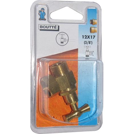 BOUTTE - Robinet chasse 12x17 brut équerre sur carte