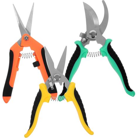 3 Pièces Set de Sécateurs Acier Inoxydable pour Jardinage Outils de Pruning (1/5)