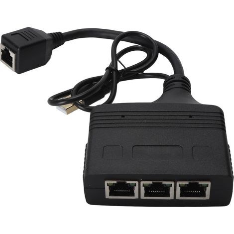 Répartiteur Ethernet 1 vers 3, haut débit 1000 Mbps, adaptateur réseau RJ45 pour câbles Cat8, Cat7, Cat6, Cat5 et Cat5e (1/5)