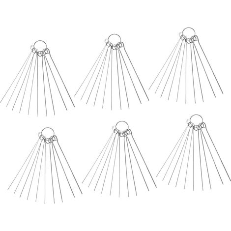 6 agujas de limpieza de soldadura de acero inoxidable, herramientas de mantenimiento de boquillas de antorcha, accesorios de soldadura para mantenimiento. (1/5)