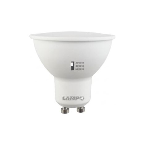 Lampada LED GU10 8W 3/4/6000K Tricolor